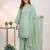 Green chanderi embroidered kurta sets