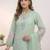 Green chanderi embroidered kurta sets