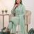 Green chanderi embroidered kurta sets