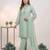 Green chanderi embroidered kurta sets