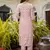 Floral printed pure cotton v neck kurta trouser and dupatta set