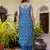 Floral printed pure cotton round neck kurta trouser and dupatta set