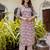 Floral printed pure cotton v neck kurta trouser and dupatta set