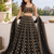 Royal Black Opulence Crepe Silk Lehenga with Fine Dori & Zari Embroidery
