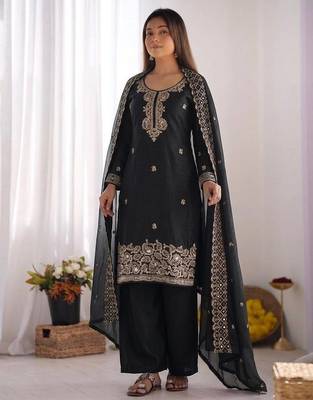  embroidery beads work kurta set 2