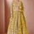 Mehendi Yellow Glow Butterfly Net Lehenga Choli with Heavy Sequins, Dori & Embroidery Work (3.5 Mtr Flair)