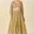 Mehendi Yellow Glow Butterfly Net Lehenga Choli with Heavy Sequins, Dori & Embroidery Work (3.5 Mtr Flair)