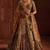 Golden Ember Butterfly Net Lehenga Choli with Heavy Glass Sequins, Dori & Embroidery Work (3.5 Mtr Flair)