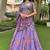 Lavender Bloom Taby Silk Lehenga Choli with Floral Print, Real Mirror, Sequins & Embroidery Work