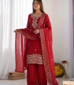 Womens new trendy stylish  embroidery beads work kurta set