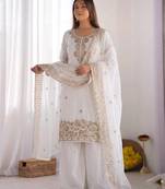 Womens new trendy stylish  embroidery beads work kurta set