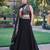 Noir Blossom Frendysilk Lehenga Choli with Floral Sequins & Thread Embroidery Work (5 Mtr Flair, Stitched)