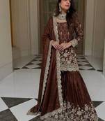 New trendy latest designer  embroidery kurta set