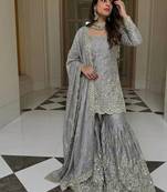 New trendy latest designer embroidery kurta set