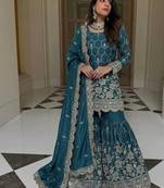 New trendy latest designer  embroidery kurta set