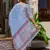 Floral printed pure cotton v neck kurta trouser and dupatta set
