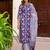 Floral printed pure cotton round neck kurta trouser and dupatta set