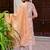 Floral printed pure cotton v neck kurta trouser and dupatta set