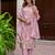 Floral printed pure cotton v neck kurta trouser and dupatta set