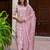 Floral printed pure cotton v neck kurta trouser and dupatta set