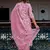 Floral printed pure cotton v neck kurta trouser and dupatta set