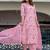 Floral printed pure cotton v neck kurta trouser and dupatta set