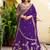 Purple  Silk blend Embroidered Lehenga Choli