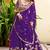 Purple  Silk blend Embroidered Lehenga Choli