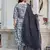 Floral printed pure cotton v neck kurta trouser and dupatta set