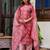 Floral printed pure cotton round neck kurta trouser and dupatta set