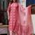 Floral printed pure cotton round neck kurta trouser and dupatta set