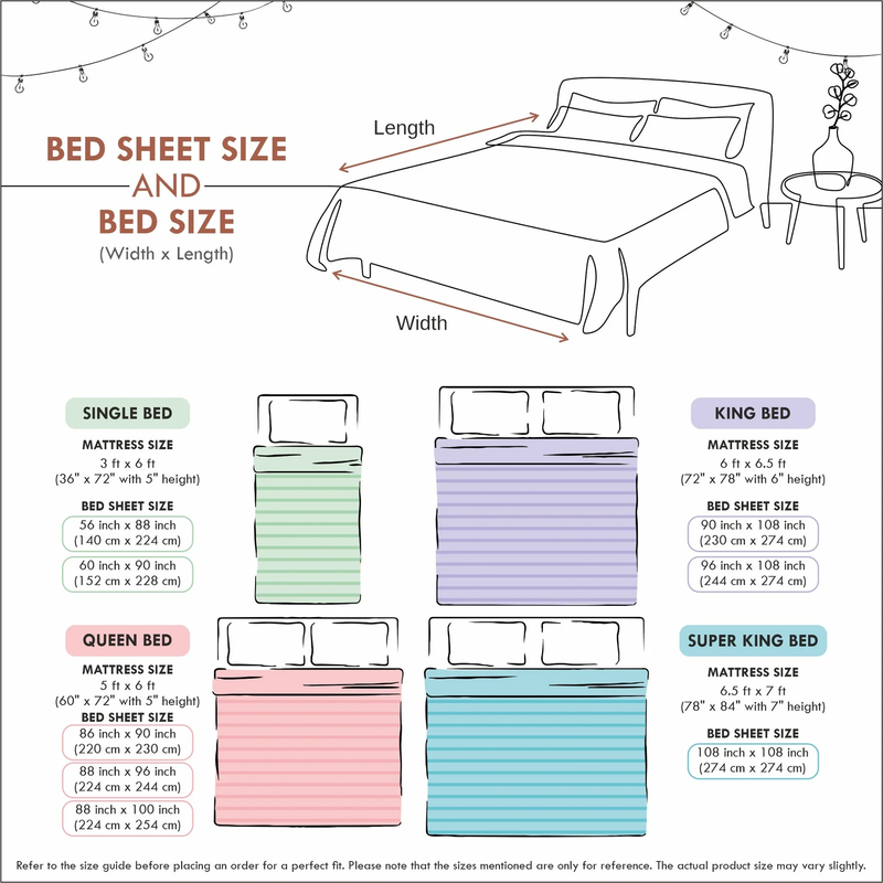 Kozy kids printed king size bedsheet with 2 pillow covers for kids room - cute-cat