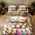 Kozy kids printed king size bedsheet with 2 pillow covers for kids room - love-teddy