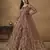  Beige embroidered Net Gown