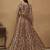  Beige embroidered Net Gown