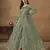 sage green Pant Style Net Gown
