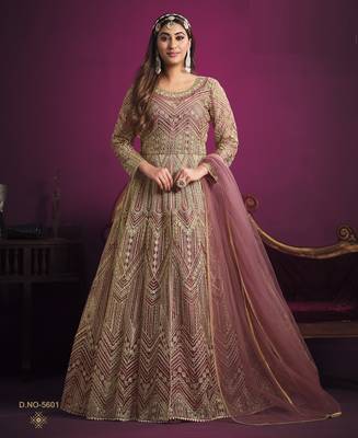 PINK sequin embroidered GOWN  1
