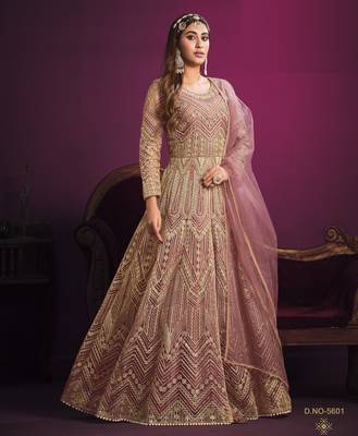  PINK sequin embroidered GOWN  3