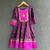 Deep plum purple embroidered silk anarkali set