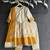 Off white marigold printed cotton silk anarkali set