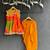 Multicolor printed georgette lungi skirt set
