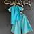 Turquoise blue embroidered cotton silk gharara set