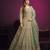 DEEP GREEN sequin embroidered GOWN 