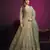DEEP GREEN sequin embroidered GOWN 