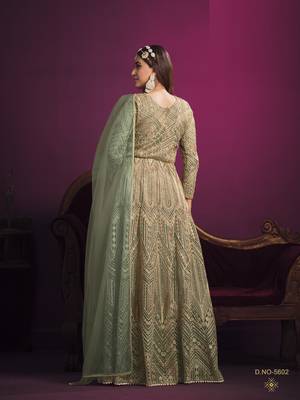 DEEP GREEN sequin embroidered GOWN  4