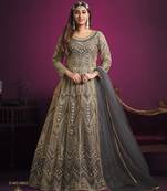 GREY sequin embroidered GOWN 