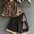 Black embroidered cotton silk lehenga set