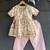 Off white lotus printed cotton silk kurti set
