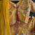 Mustard yellow embroidered cotton silk lehenga set