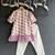 Off white purple printed cotton silk kurti set